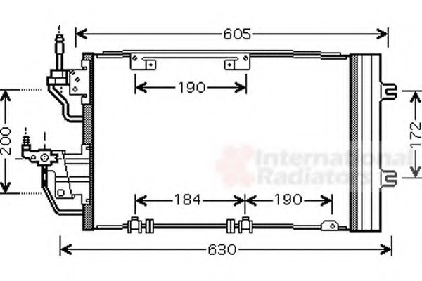 VAN WEZEL 37005454 Condenser, air conditioning